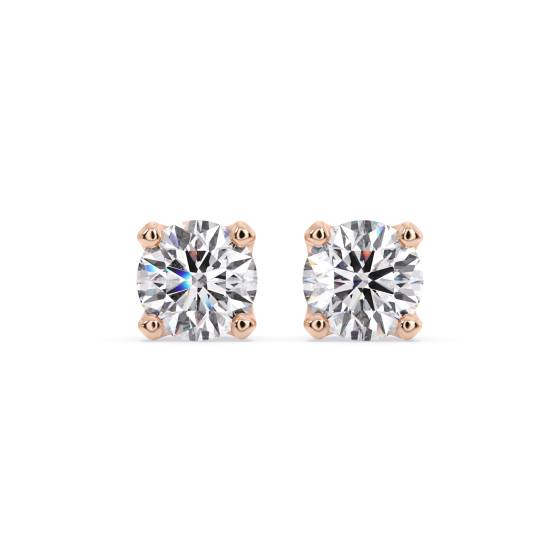 Classic Round Diamond Stud Earrings