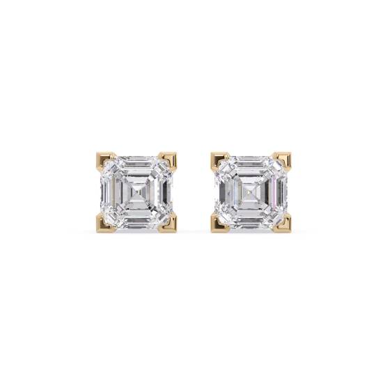 Classic Asscher Diamond Stud Earrings