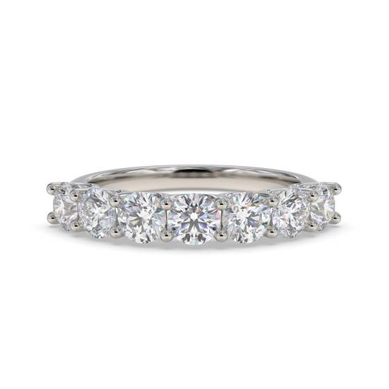 0.25 SI/G-H 7 Stone Round Diamond Half Eternity Ring