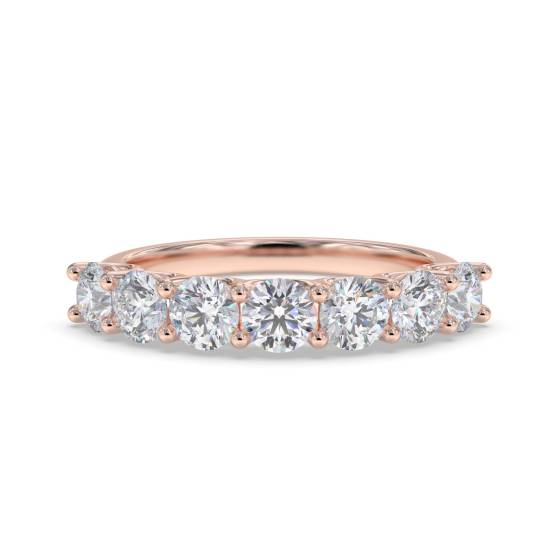 0.25 SI/G-H 7 Stone Round Diamond Half Eternity Ring