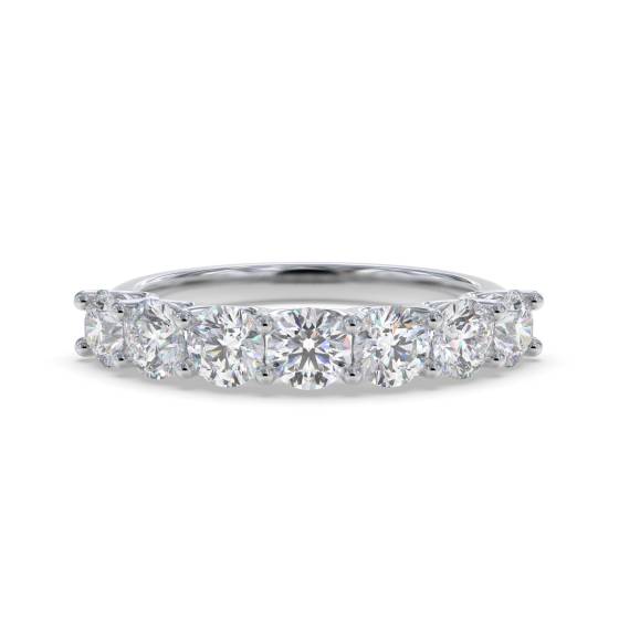 0.25 SI/G-H 7 Stone Round Diamond Half Eternity Ring