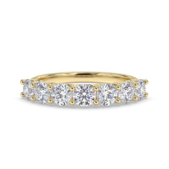 0.25 SI/G-H 7 Stone Round Diamond Half Eternity Ring