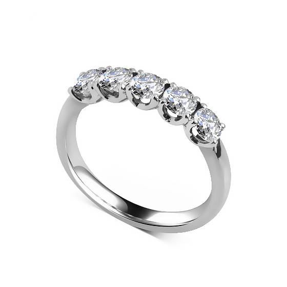 0.75ct VS/E-F Natural Diamond Eternity Ring