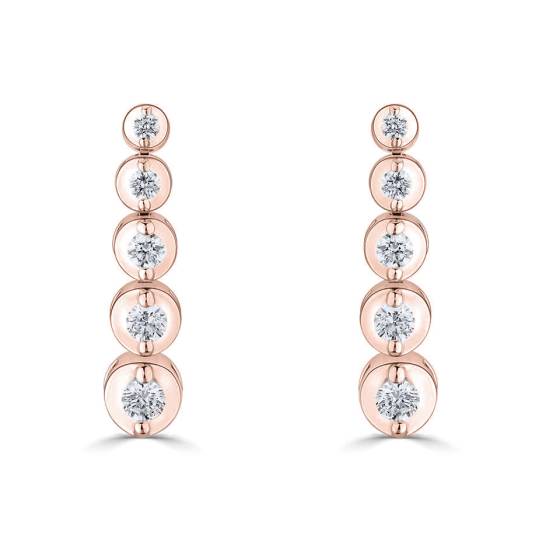 0.40ct Rosabella Diamond Graduating Drop Earrings