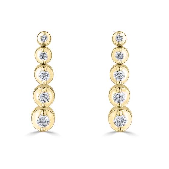 0.40ct Rosabella Diamond Graduating Drop Earrings
