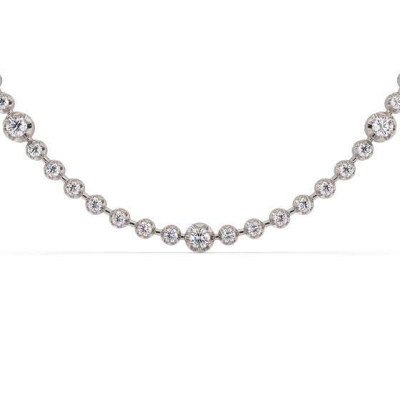 4.50ct Elegant Round Diamond Drop Necklace