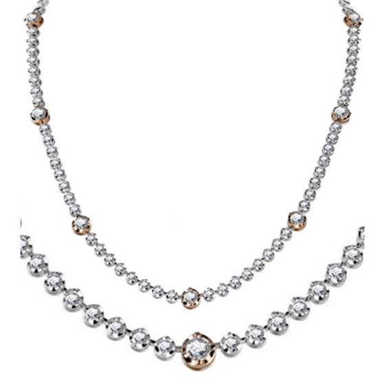 4.50ct Elegant Round Diamond Drop Necklace