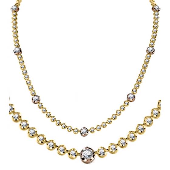 4.50ct Elegant Round Diamond Drop Necklace