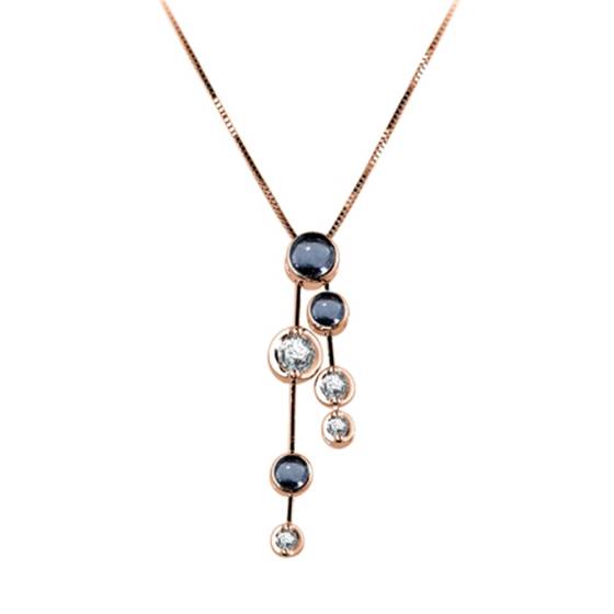 Blue Sapphire and Diamond Pendant