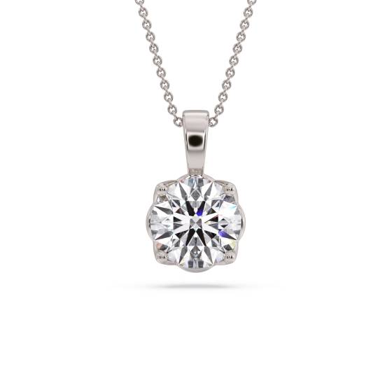 Round Diamond Solitaire Pendant