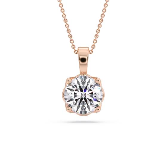 Round Diamond Solitaire Pendant