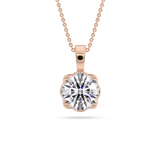 Round Diamond Solitaire Pendant