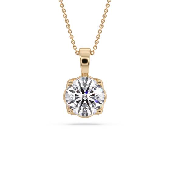 Round Diamond Solitaire Pendant