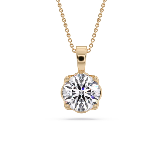 Round Diamond Solitaire Pendant