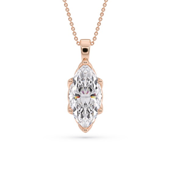 Marquise Diamond Solitaire Pendant