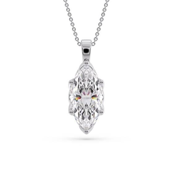 Marquise Diamond Solitaire Pendant