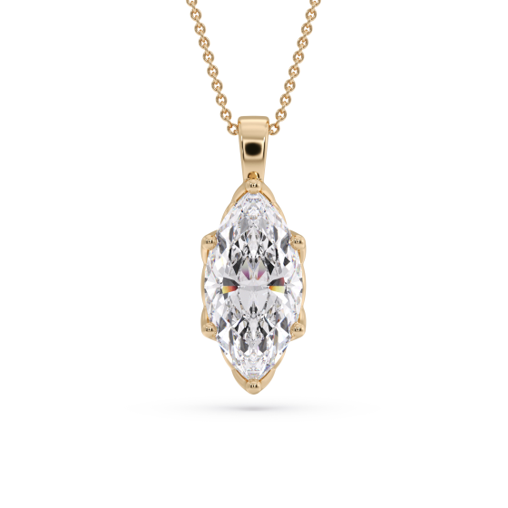 Marquise Diamond Solitaire Pendant