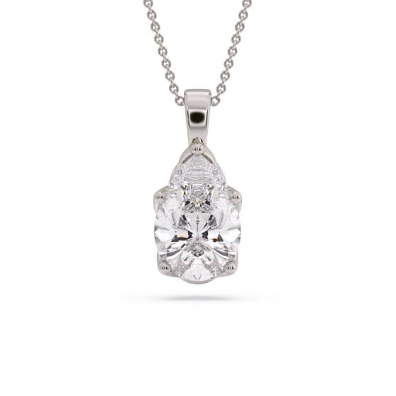Pear Diamond Solitaire Pendant
