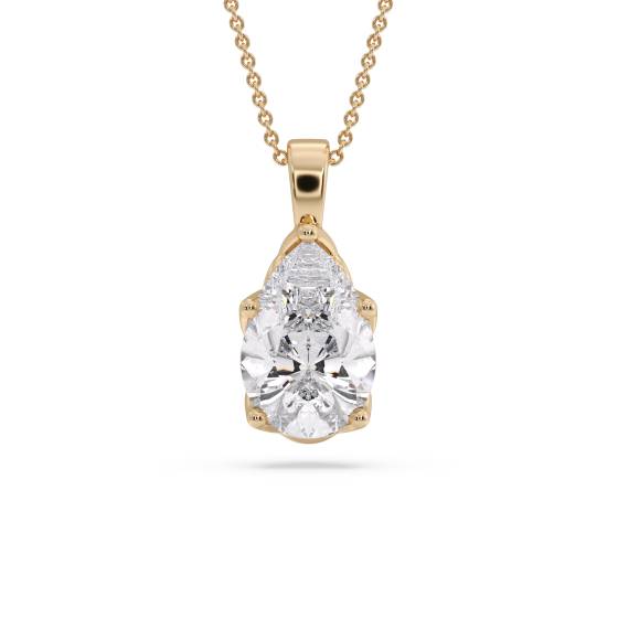 Pear Diamond Solitaire Pendant