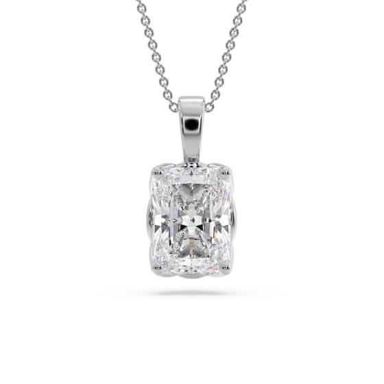 Radiant Diamond Solitaire Pendant