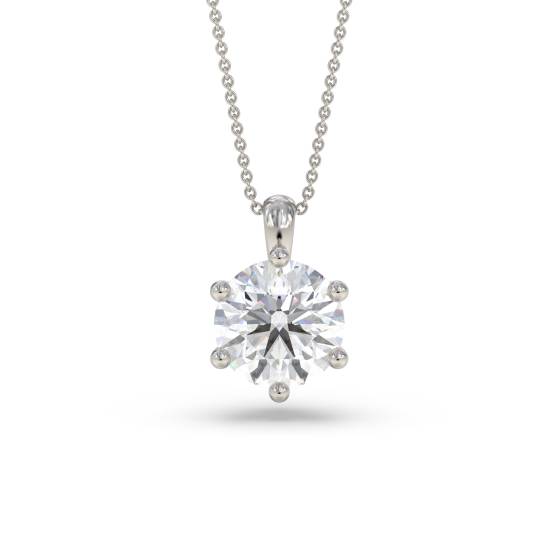 Classic Round Diamond Pendant