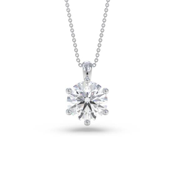 Classic Round Diamond Pendant