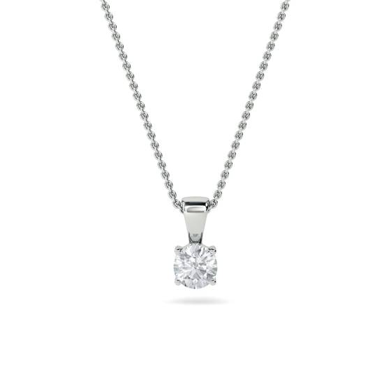 0.25ct SI2/F Traditional Round Natural Diamond Solitaire Pendant