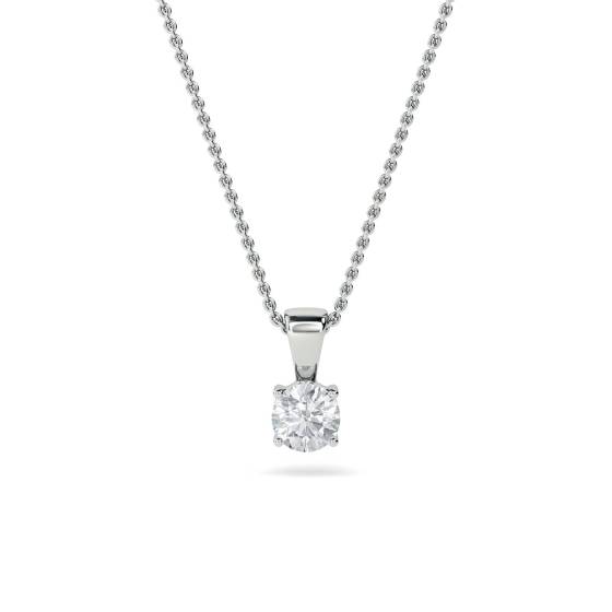 0.25ct VS/F-G Round Natural Diamond Solitaire Pendant