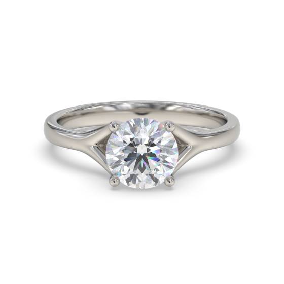 1.02ct SI2/G Round Natural Diamond Solitaire Ring