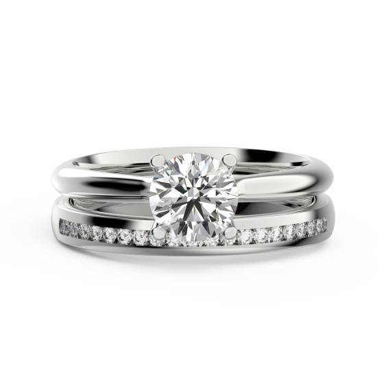 Round Diamond Solitaire Bridal Set
