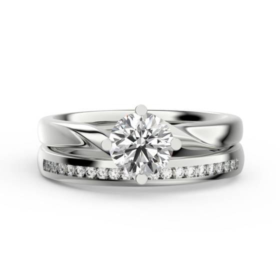 Round Diamond Solitaire Bridal Set