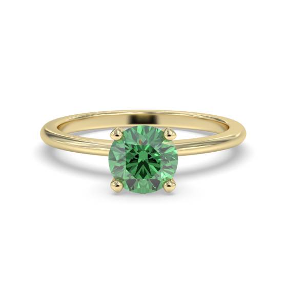 Classic Round Emerald Solitaire Ring