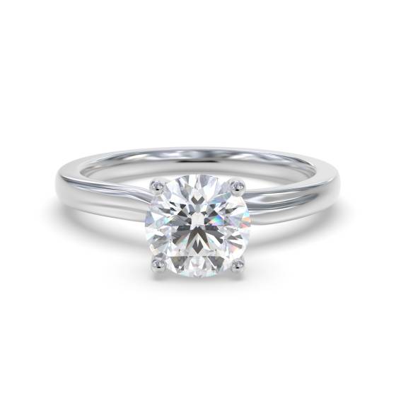 Plait Twined Round Diamond Engagement Ring