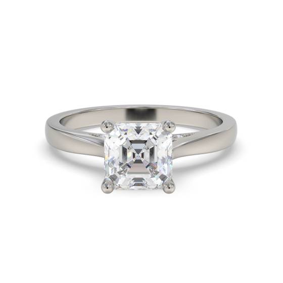 Elegant Asscher Diamond Engagement Ring