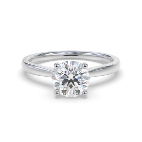 Elegant Round Diamond Engagement Ring