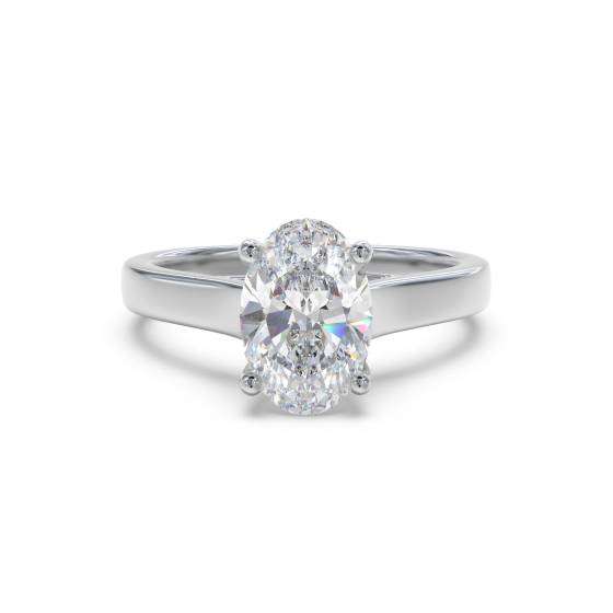 Elegant Oval Diamond Engagement Ring