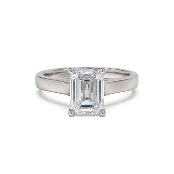 Emerald Diamond Engagement Ring