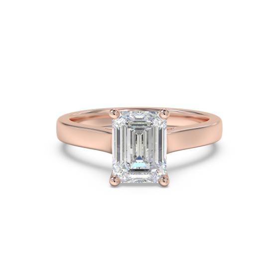 Emerald Diamond Engagement Ring