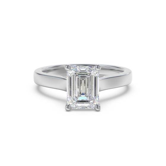 Emerald Diamond Engagement Ring