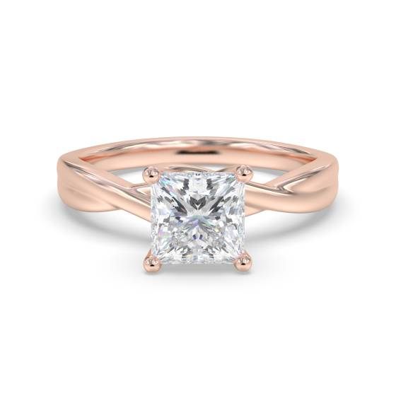 Modern Infinity Princess Diamond Engagement Ring
