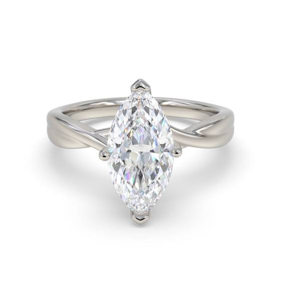 Marquise Diamond Infinity Twist Engagement Ring