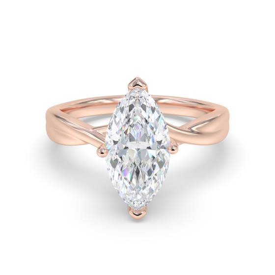 Marquise Diamond Infinity Twist Engagement Ring
