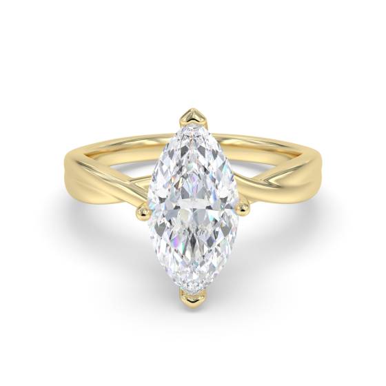 Marquise Diamond Infinity Twist Engagement Ring