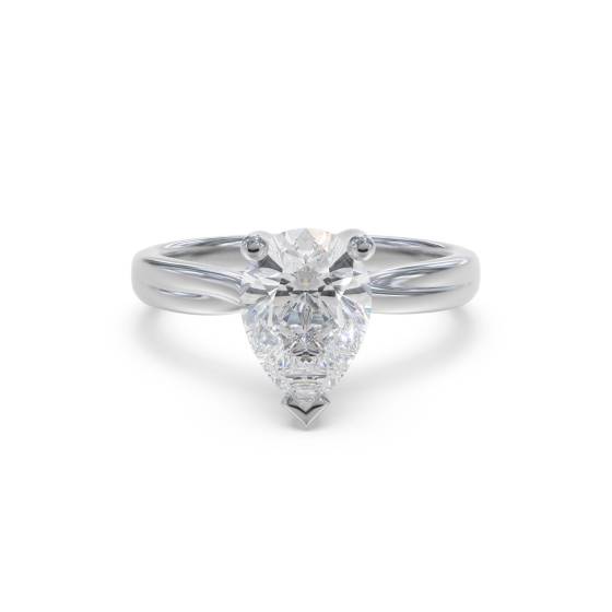 Pear Diamond Infinity Twist Engagement Ring
