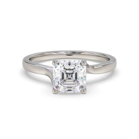 Asscher Diamond Engagement Ring