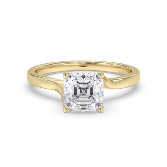 Asscher Diamond Engagement Ring