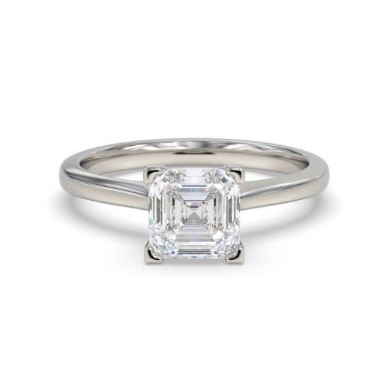 Asscher Diamond Engagement Ring