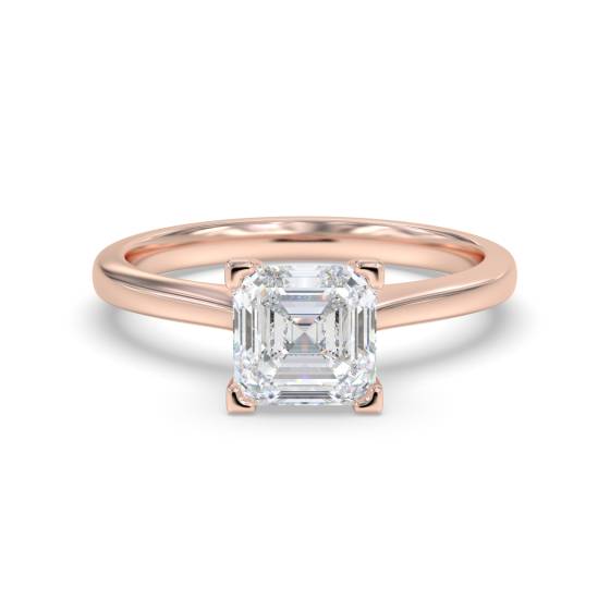 Asscher Diamond Engagement Ring