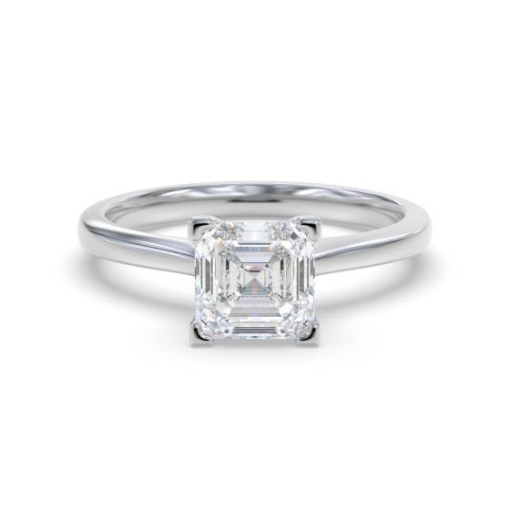 Asscher Diamond Engagement Ring