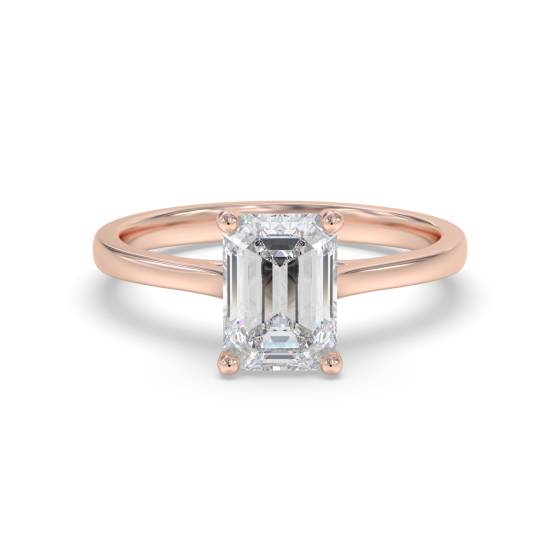 Modern Emerald Diamond Engagement Ring